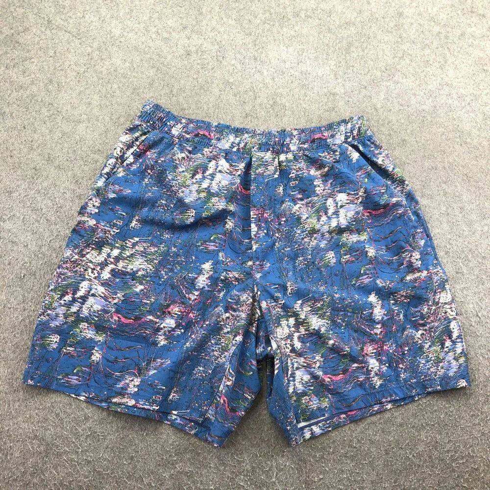 Lululemon Shorts Mens Large Multicolor Batik 9 Inch Athletic Running Gym Pockets